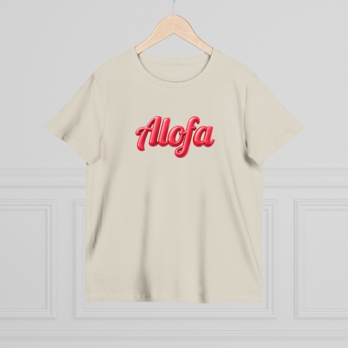 Black unisex Soft Women's Maple Tee by Alofa, made by Printify, shown in XS size on a plain background.