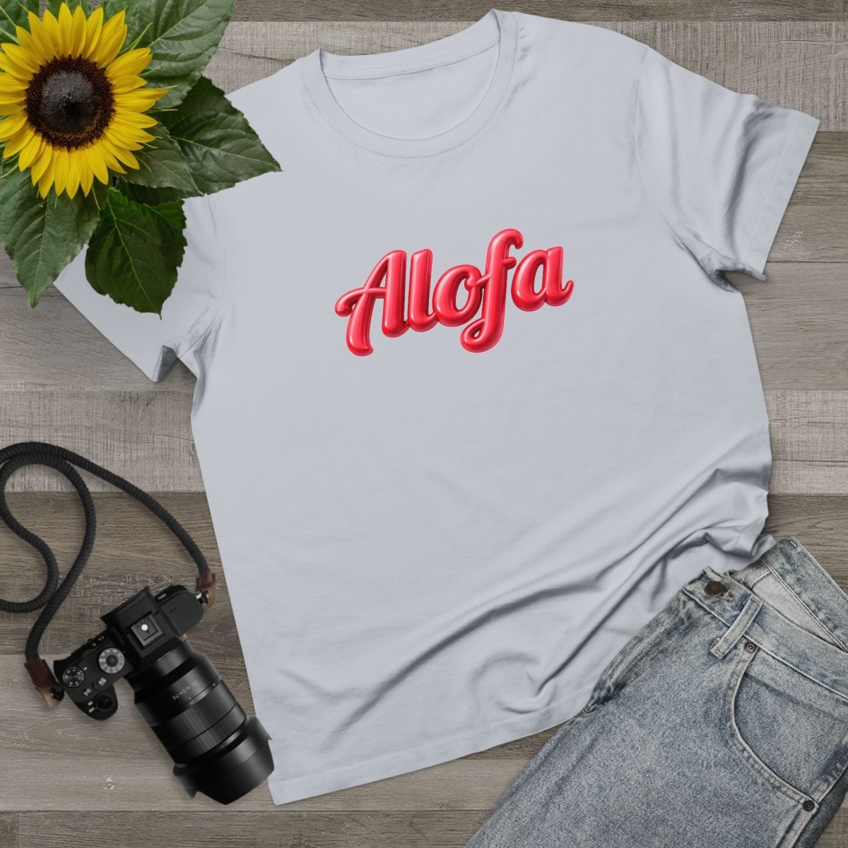 Black women's Soft Maple Tee by Alofa, a unisex soft t-shirt from Printify, displayed on a plain background.