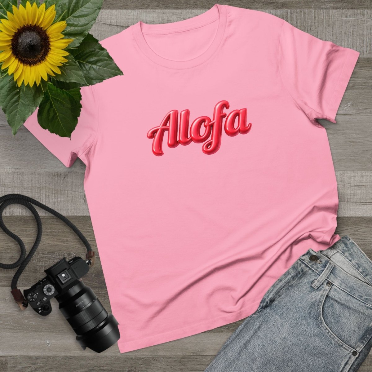 Black women's Maple Tee by Alofa, soft unisex t-shirt from Printify, shown in XS size with a comfortable fit.