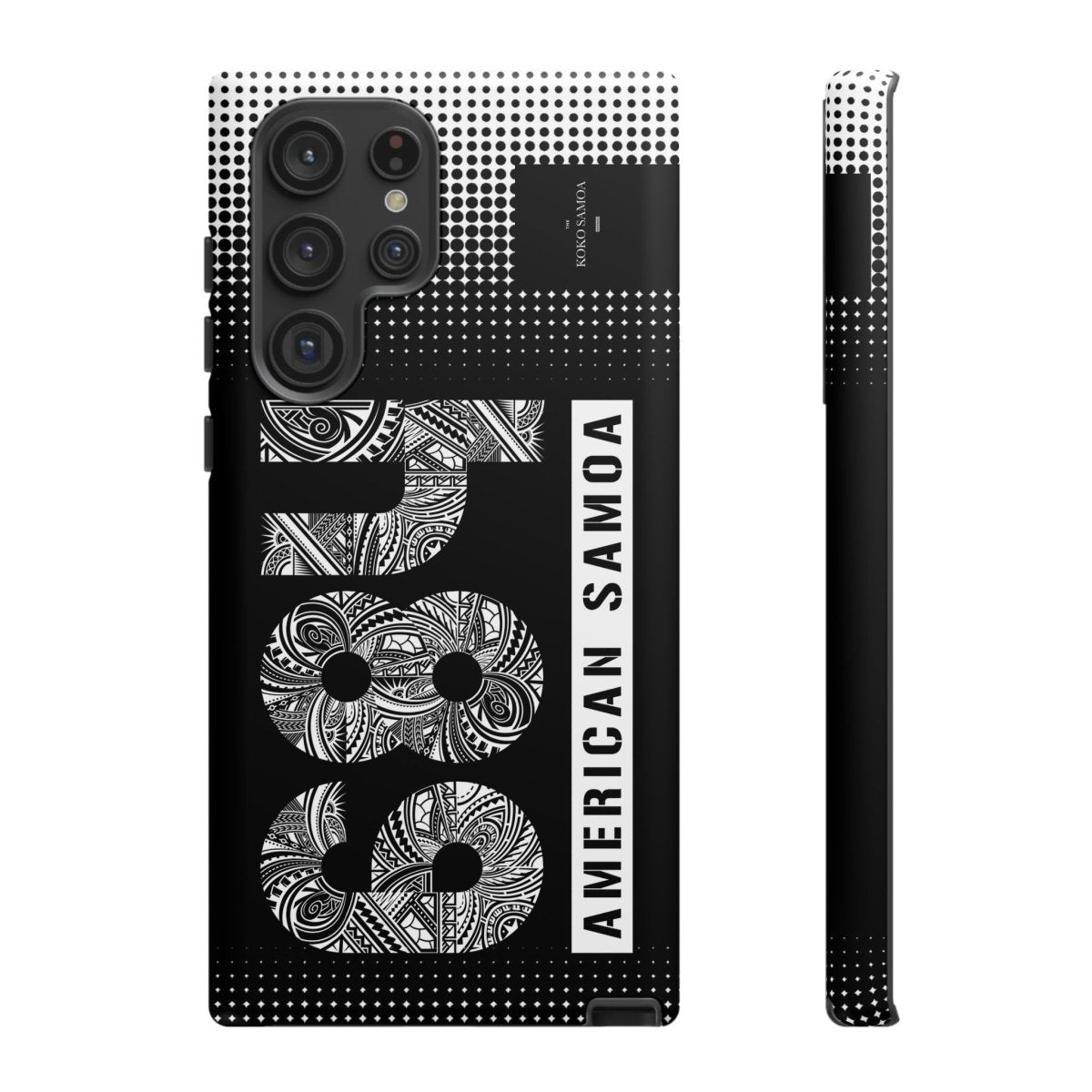 Samsung Tough Phone Case by Printify featuring Samoa Koko design, durable protective cover for Galaxy phones.