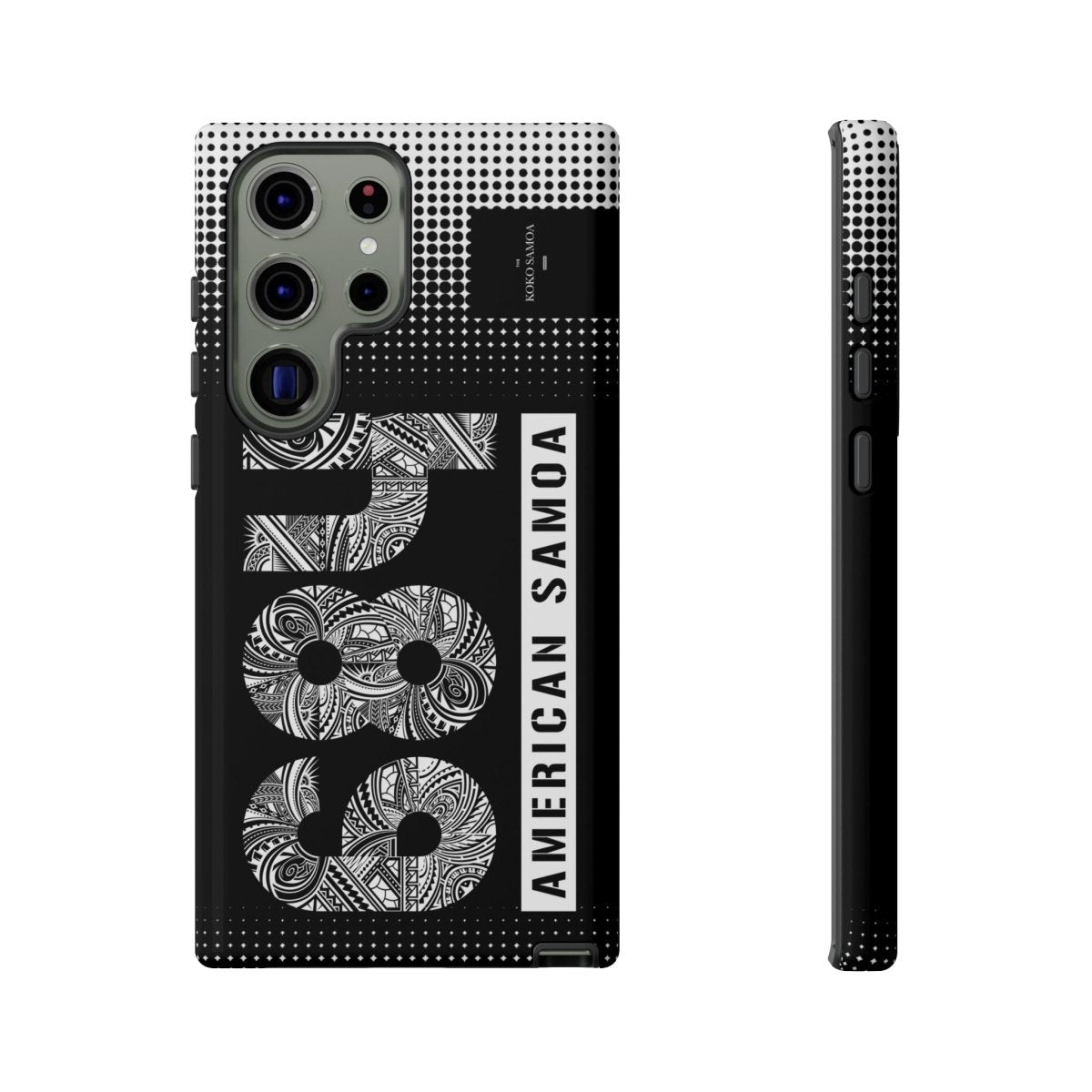 Samsung Tough Phone Case by Printify with Samoa Koko design, durable protective cover for Galaxy smartphones.