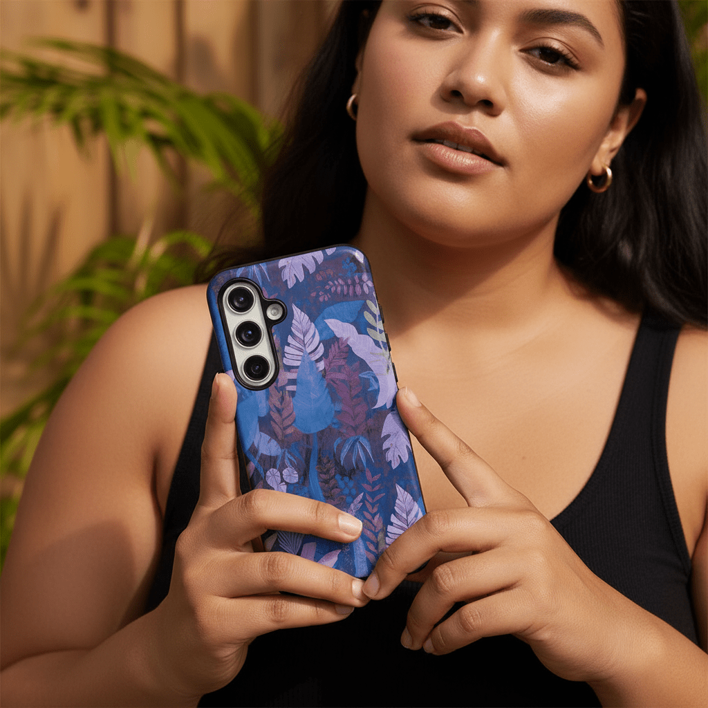 Samsung Tough Phone Case - Lavender Palms - AU/NZ/USA - The Koko Samoa