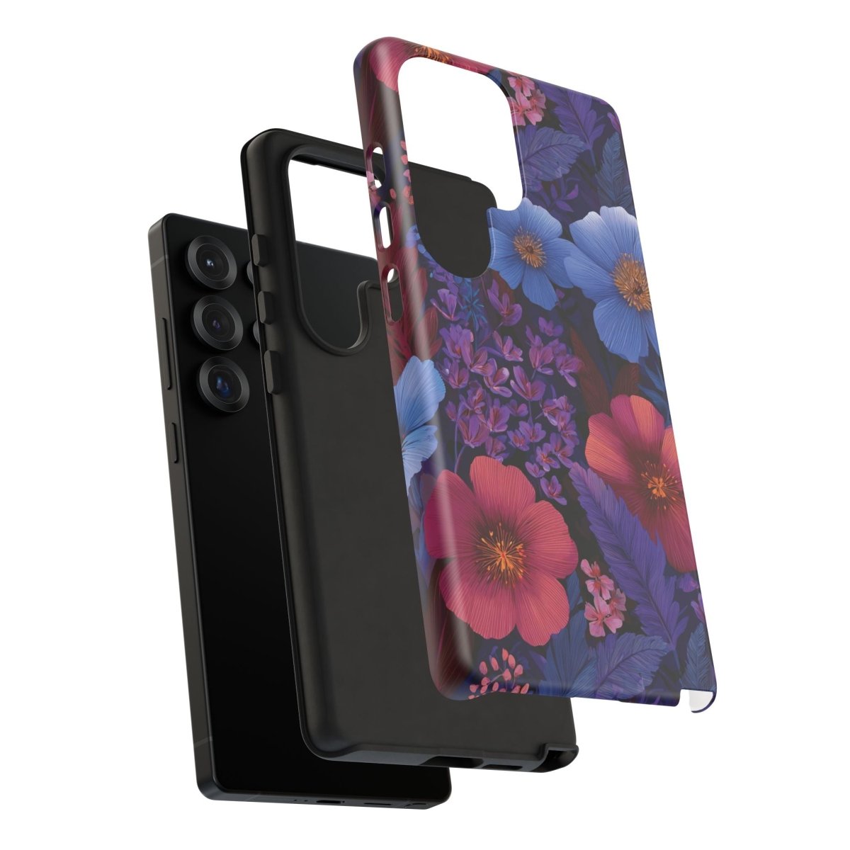 Samsung Tough Phone Case in Lavender Tropics design, durable protective cover for Samsung phones featuring tropical pattern.
