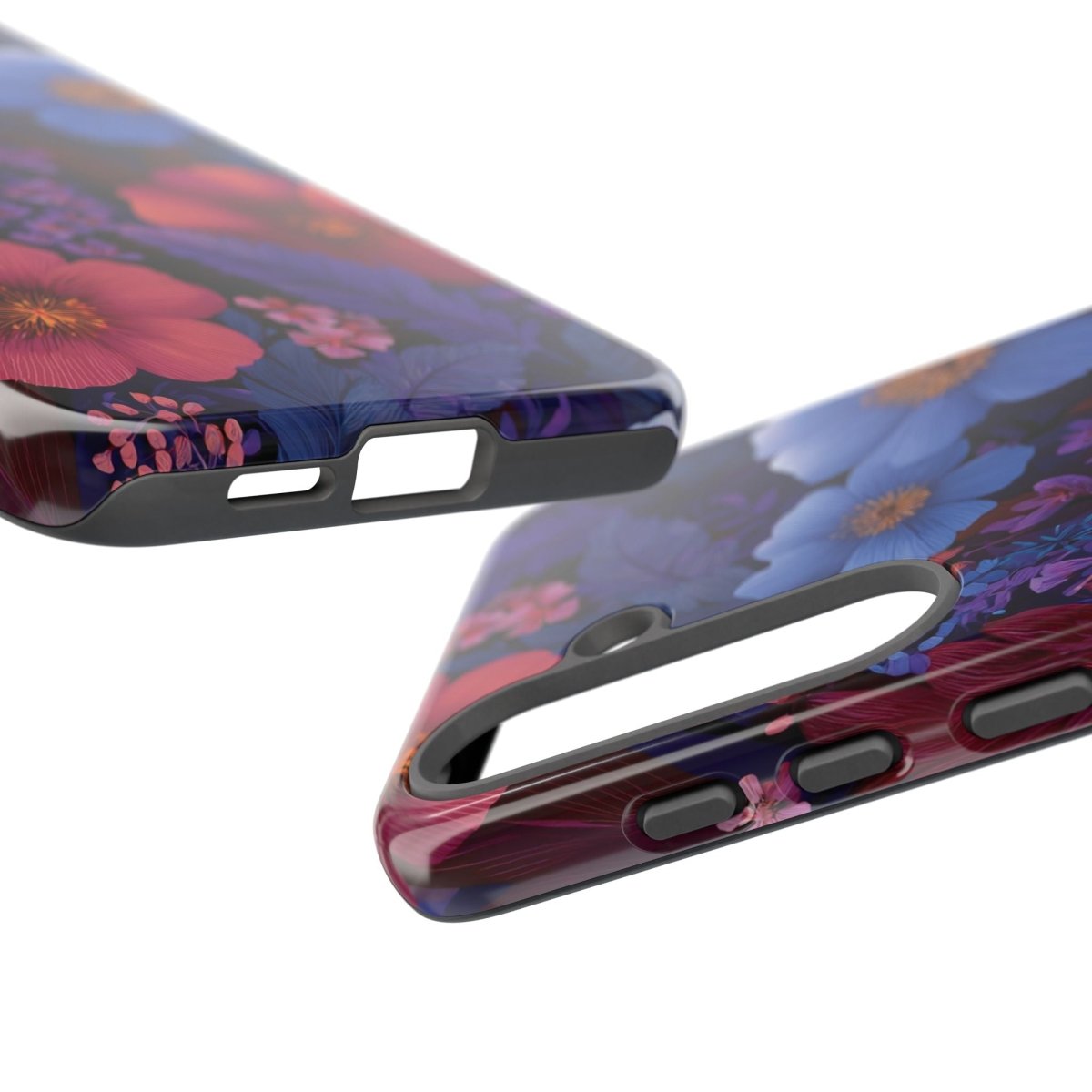 Samsung Tough Phone Case with Lavender Tropics design, featuring vibrant tropical patterns on a durable Printify phone cover.