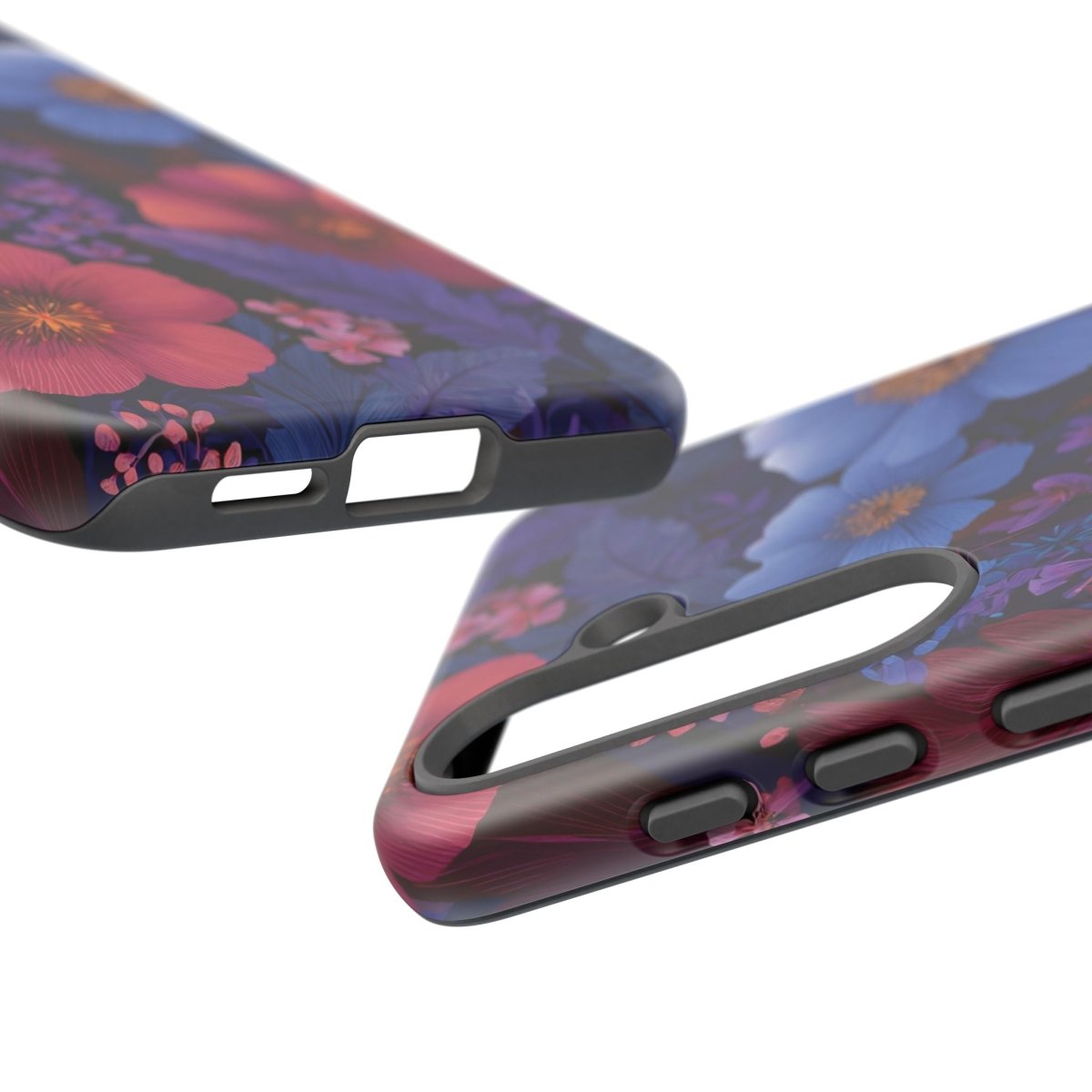 Samsung Tough Phone Case in Lavender Tropics design, durable protective cover by Printify for Galaxy phones.