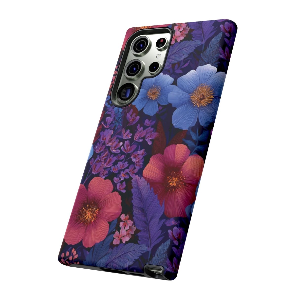 Samsung Tough Phone Case with Lavender Tropics design, featuring vibrant tropical patterns for Galaxy smartphones.