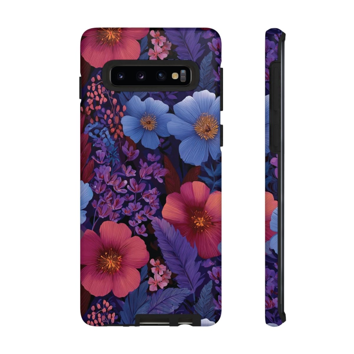 Samsung Tough Phone Case in Lavender Tropics, featuring vibrant tropical patterns for Galaxy phones.