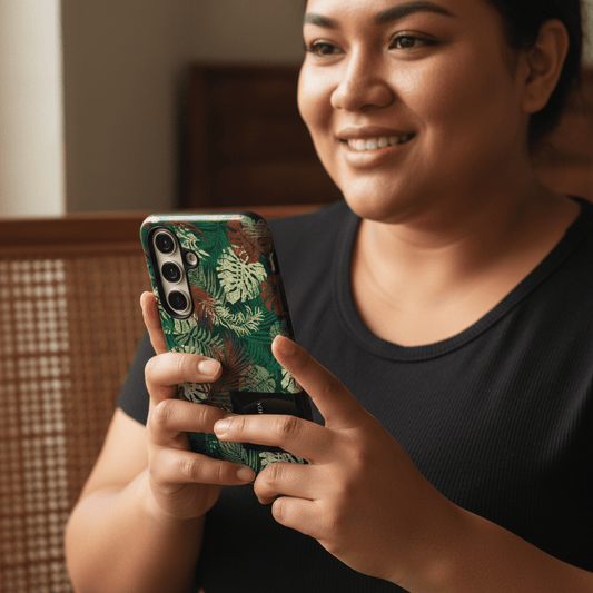 Samsung Tough Phone Case - Tafatafa Greens - AU/NZ/USA - The Koko Samoa