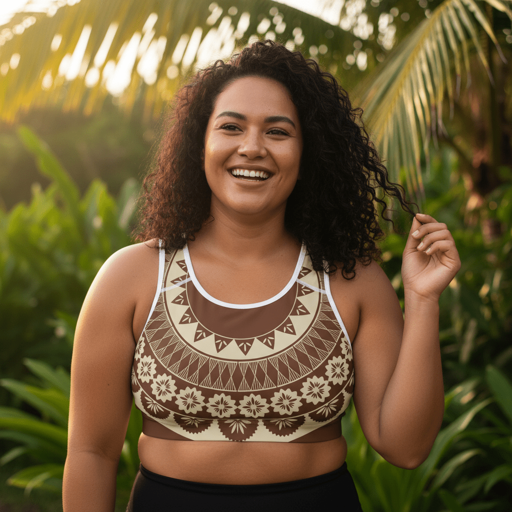 Seamless Sports Bra - Fiji Brown - AU/NZ/USA - The Koko Samoa