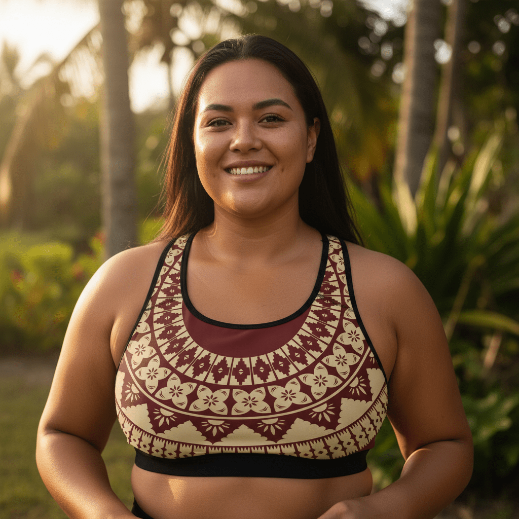 Seamless Sports Bra - Fiji Red - AU/NZ/USA - The Koko Samoa