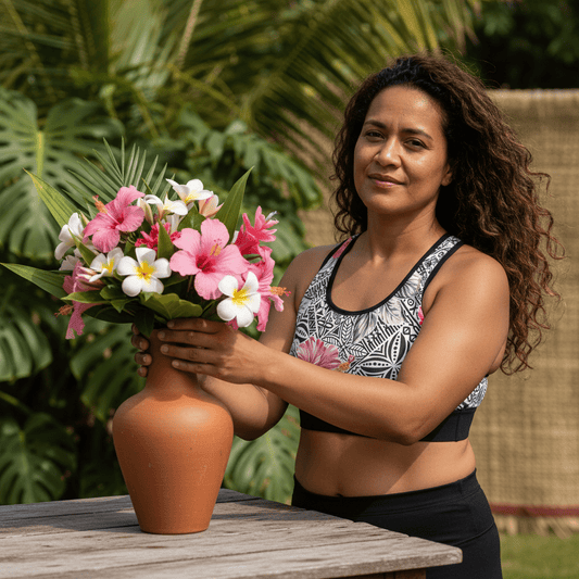 Seamless Sports Bra - Solosolo Blooms - AU/NZ/USA - The Koko Samoa