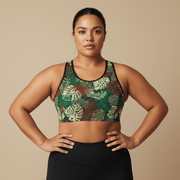 Seamless Sports Bra - Tafatafa Greens - AU/NZ/USA - The Koko Samoa