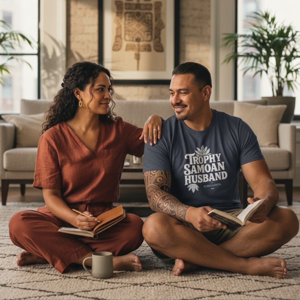 Soft Men's Tee - Trophy Samoan Husband - AU/NZ/USA - The Koko Samoa