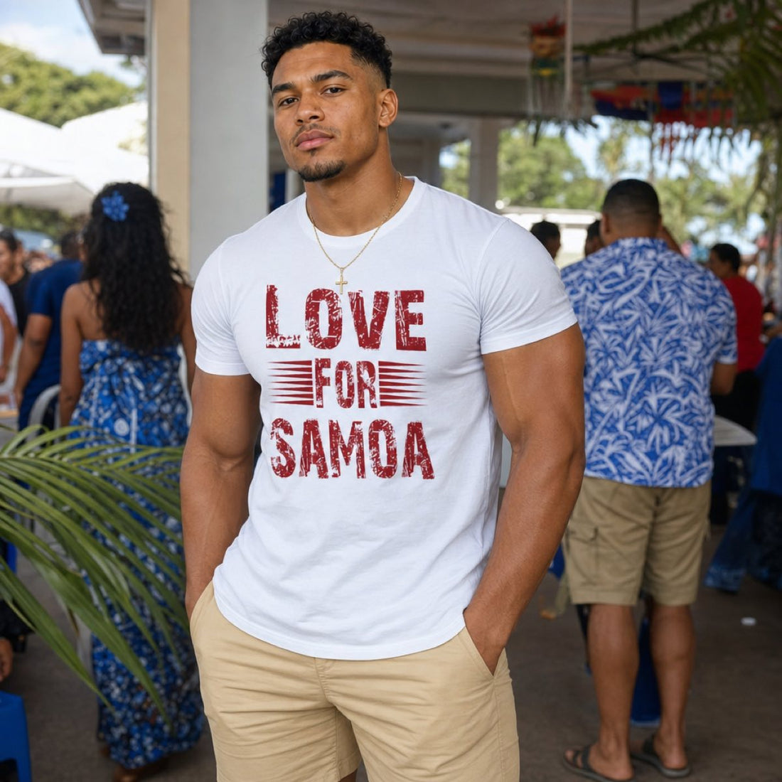 Soft Unisex Tee - Love for Samoa - USA - The Koko Samoa