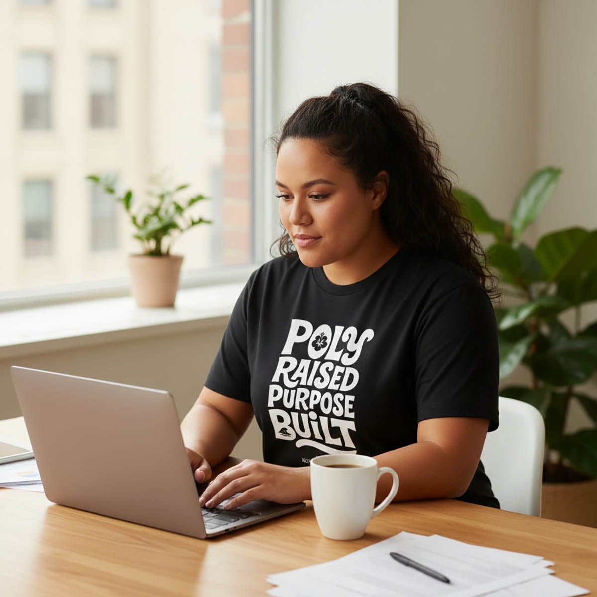 Poly Raised tee, The Koko Samoa