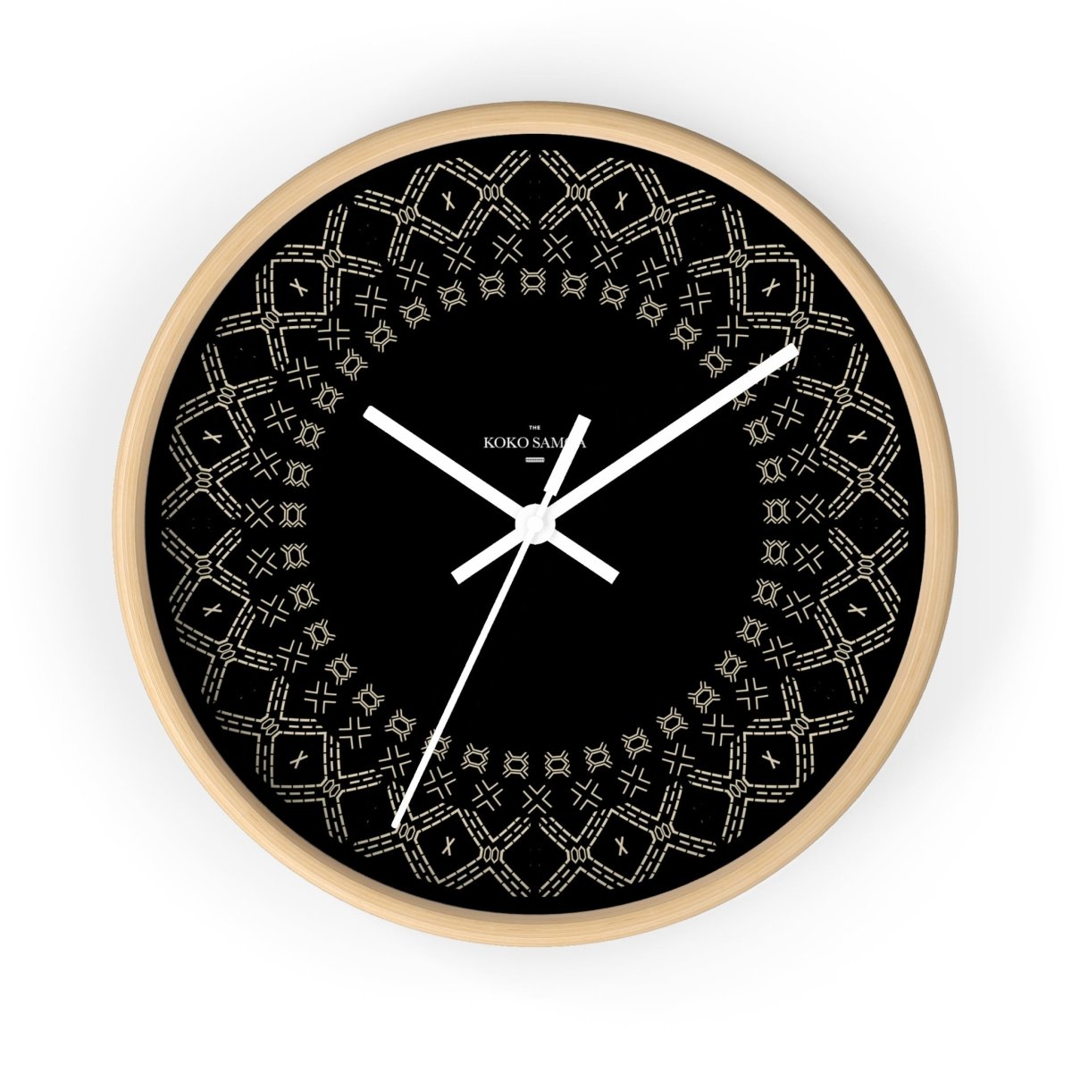 Spoke Malu black and white 10-inch wall clock with minimalist design, suitable for AU, NZ, and USA settings.