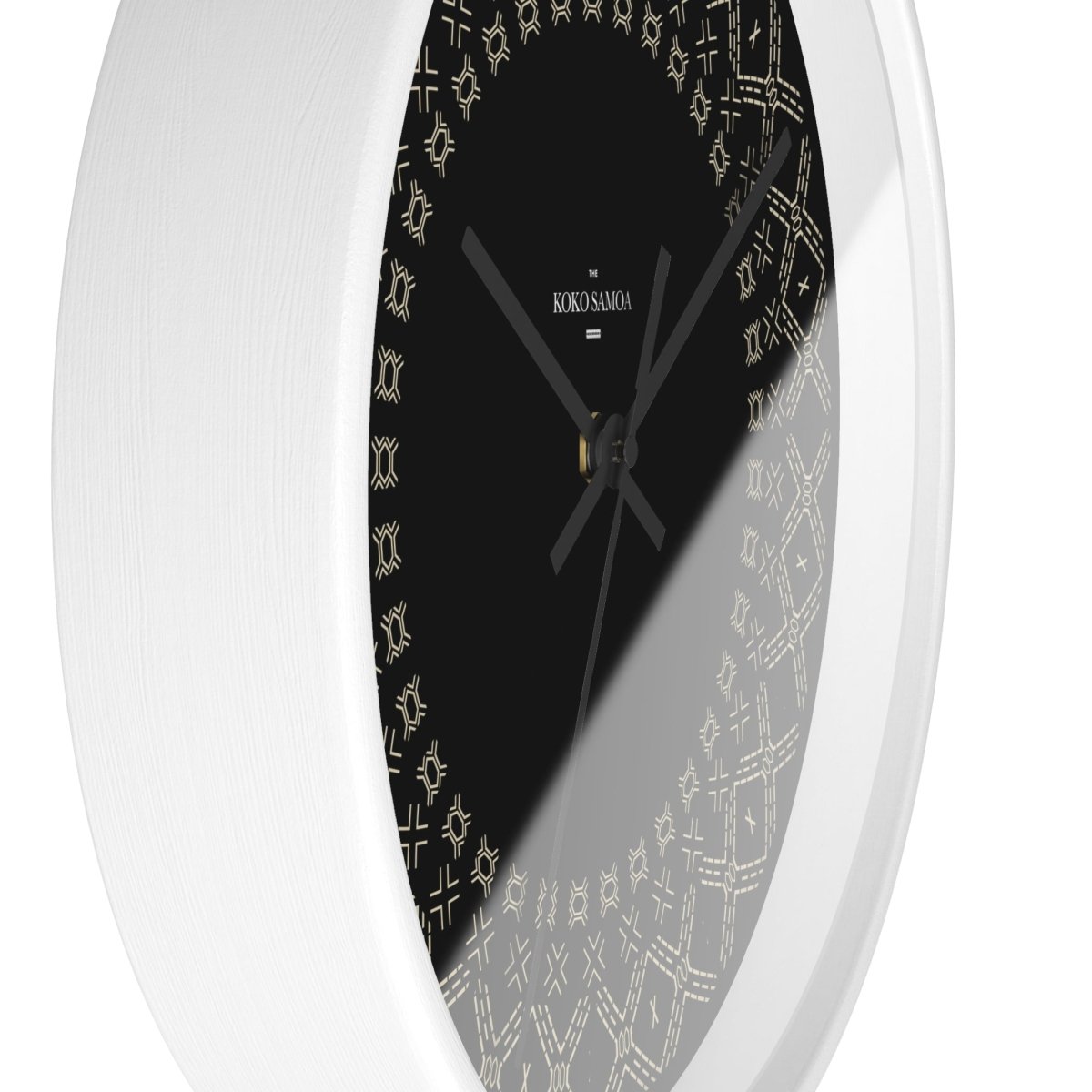 Black Spoke Malu 10-inch wall clock with white face and modern design, suitable for AU, NZ, and USA home decor.