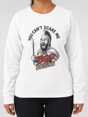 Unisex Heavy Sweatshirt - 300 Cousins on a light grey studio background
