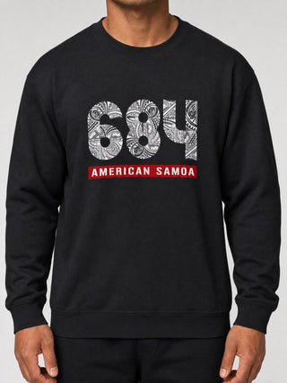 Unisex Heavy Sweatshirt - American Samoa 684 on a light grey studio background