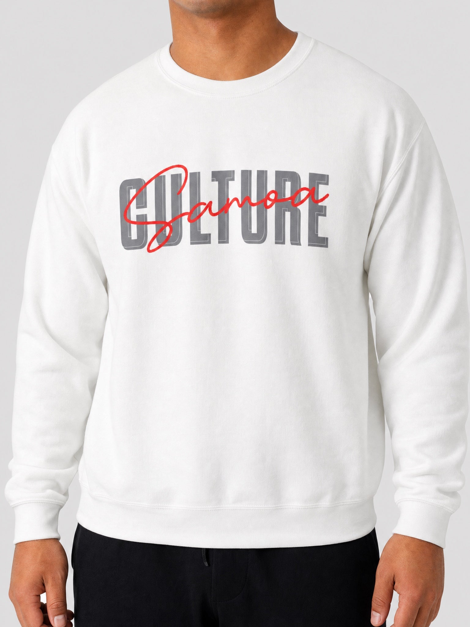 Unisex Heavy Sweatshirt - Samoan Culture on a light grey studio background