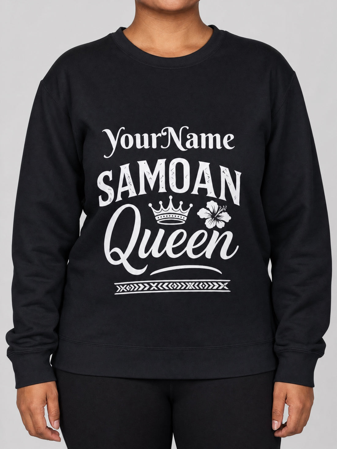Unisex Heavy Sweatshirt - Samoan Queen on a light grey studio background