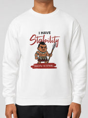 Unisex Heavy Sweatshirt - Stability on a light grey studio background