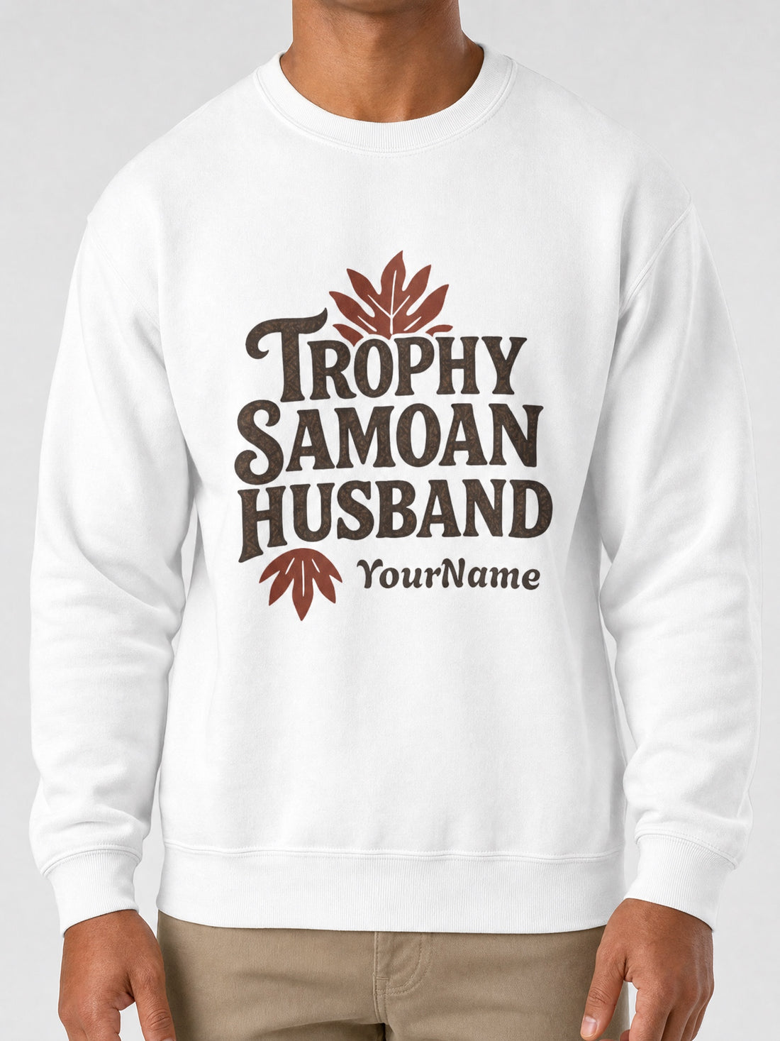 Unisex Heavy Sweatshirt - Trophy Samoan Husband on a light grey studio background