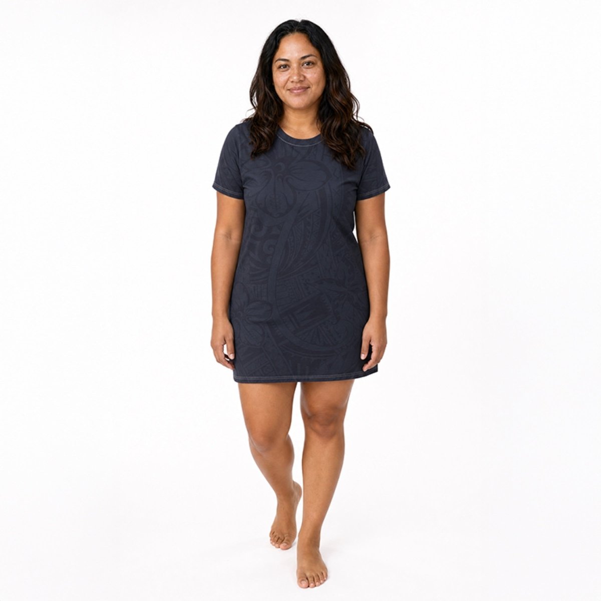 T-Shirt Dress - Blue Bloom - AU/NZ/USA - The Koko Samoa