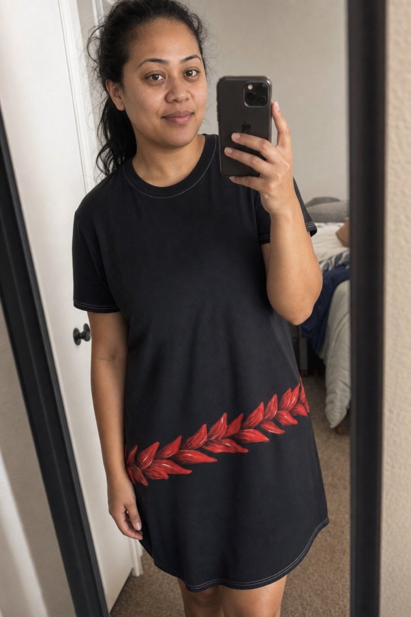 T-Shirt Dress - Ula Fala - AU/NZ/USA - The Koko Samoa