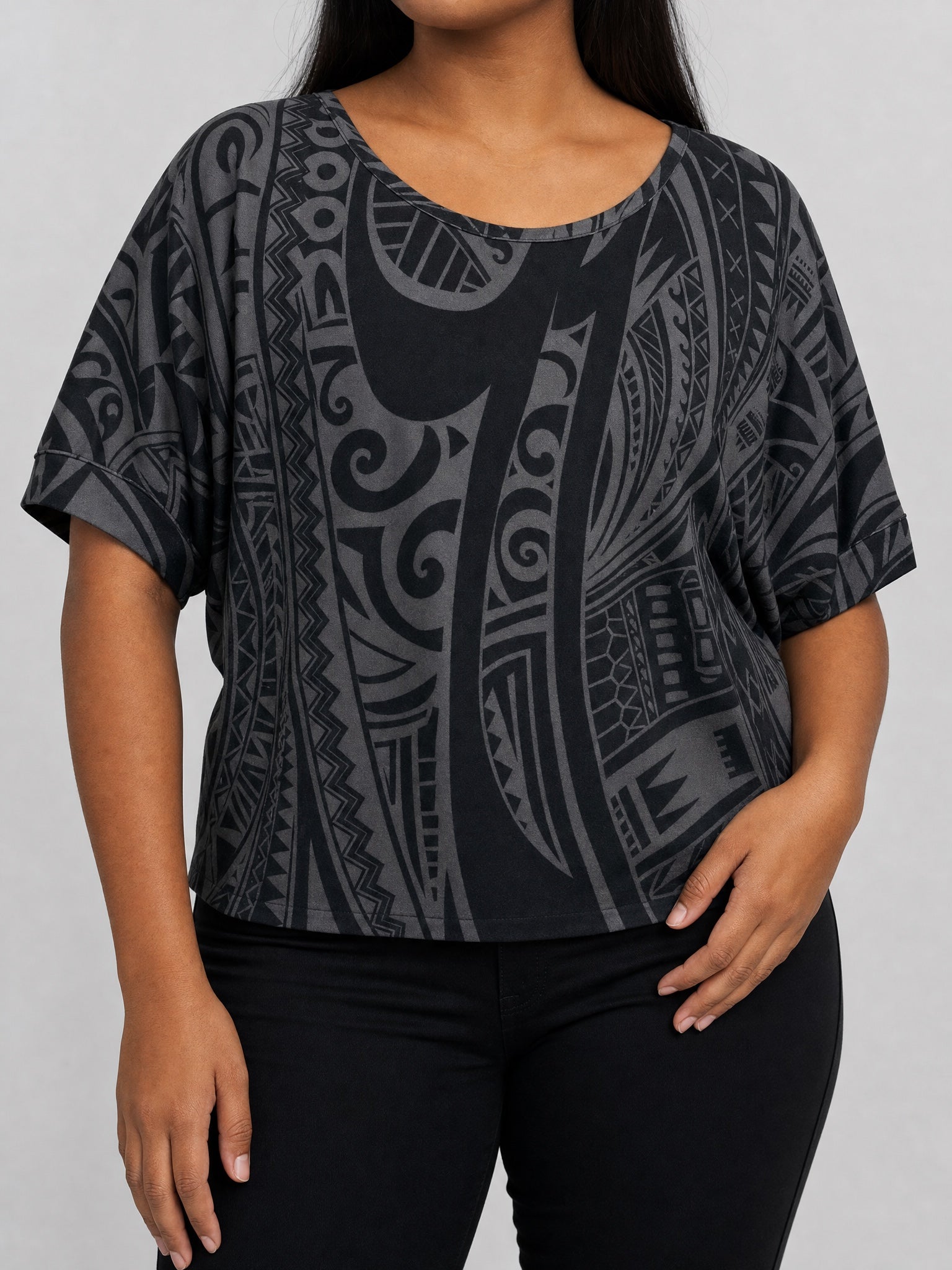 Dolman Tee - Warrior on a light grey studio background