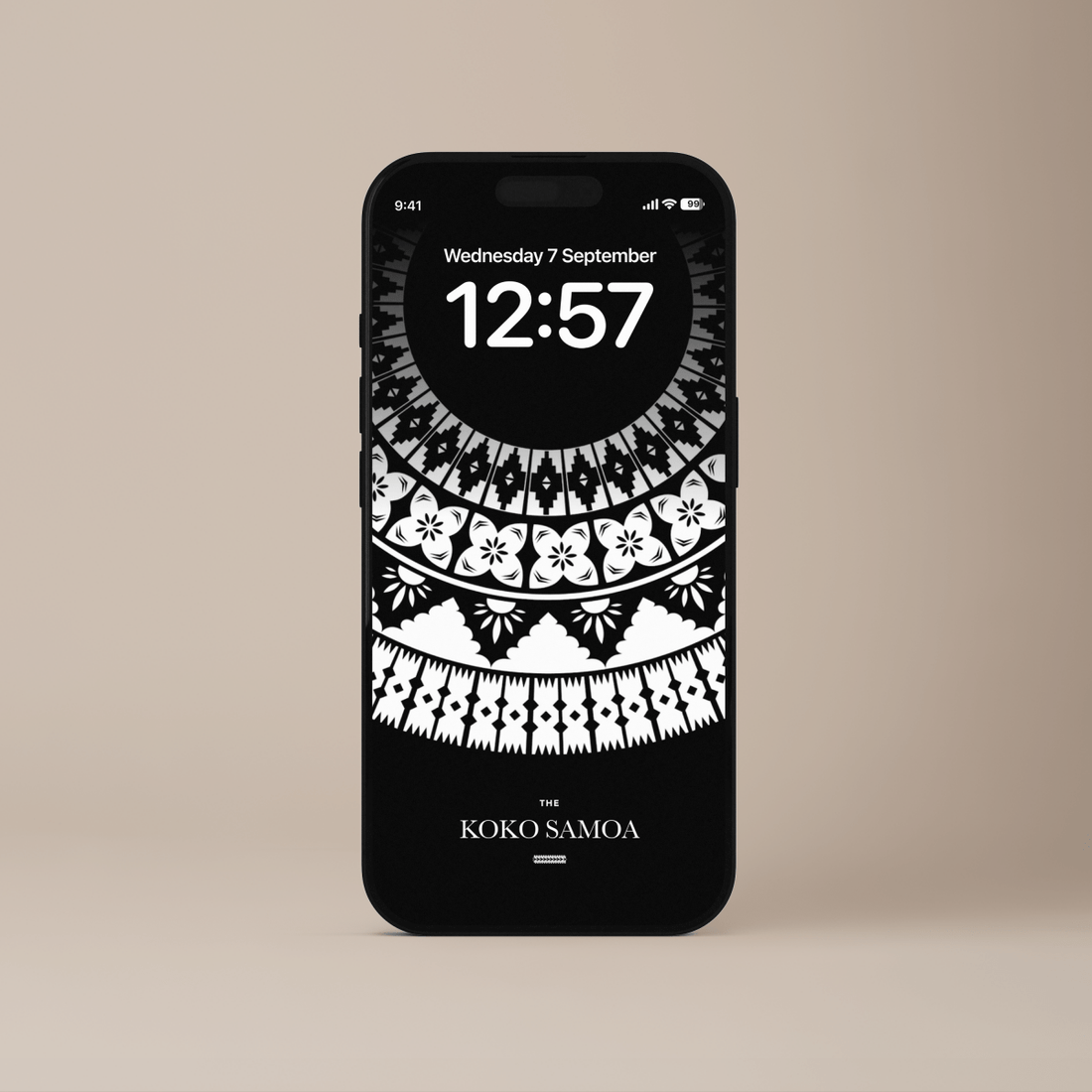 Fiji-themed phone wallpaper by The Koko Samoa featuring vibrant island scenery for AU, NZ, and USA devices.
