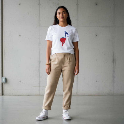 Unisex soft tee by Monster Digital featuring Samoan note print on ash-colored fabric, casual and comfortable unisex T-shirt.