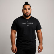 Black unisex heavy T-shirt, The Brand Classic, soft fabric, available in XS, AU/NZ sizing.