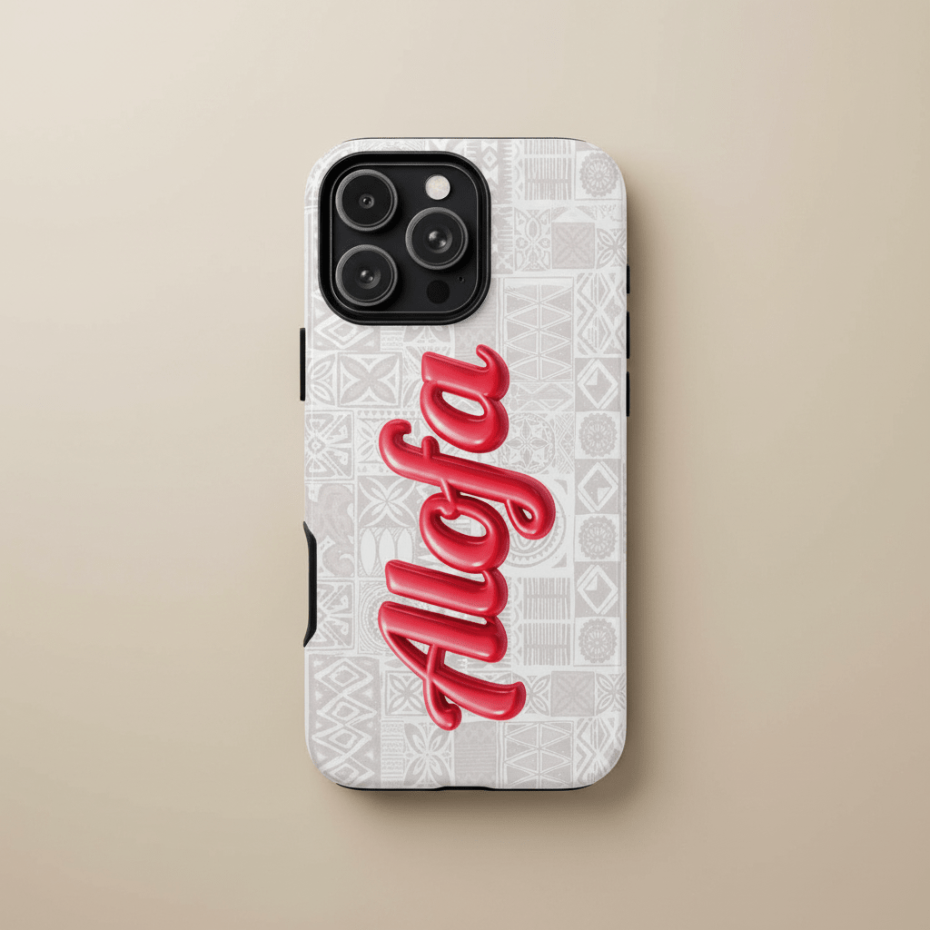 Alofa tough phone case with Samoa Koko design for AU/NZ/USA, rugged protection for smartphones.