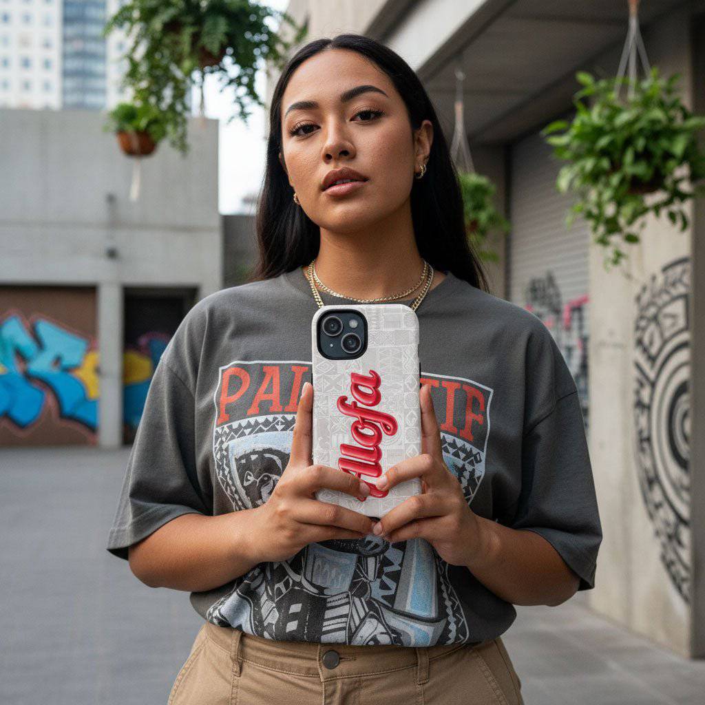 Alofa tough phone case with Samoa Koko design, durable protective cover for smartphones, AU/NZ/USA compatibility.