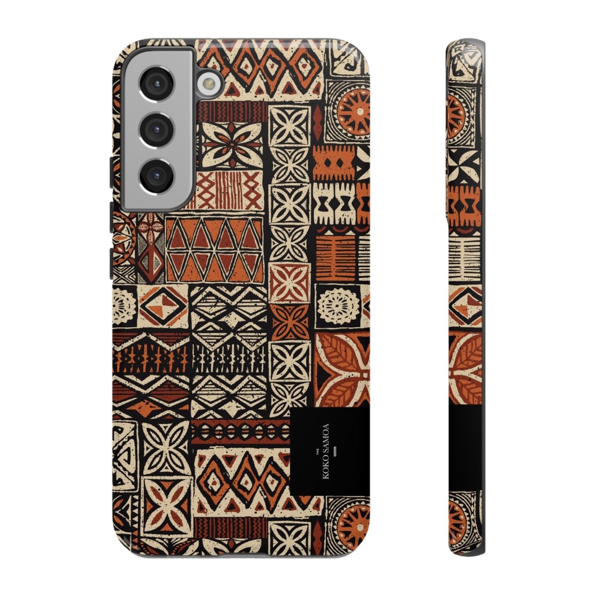 Tough Phone Case Elei design for AU, NZ, and USA, featuring vibrant Samoan-inspired artwork on durable protective cover.