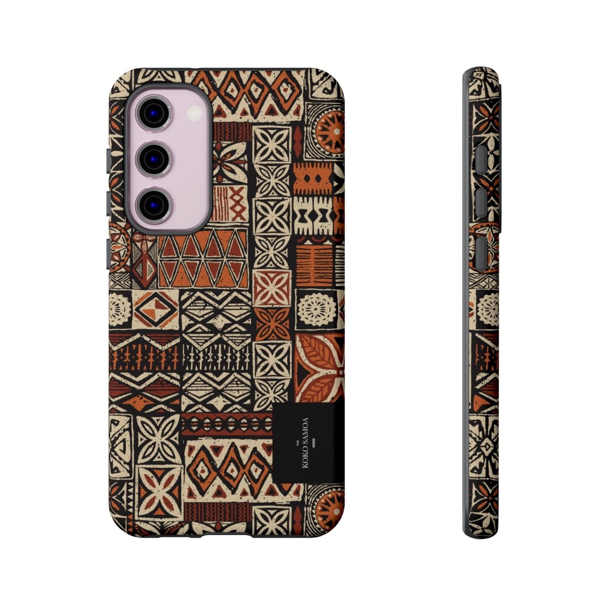 Durable Elei tough phone case with Samoa Koko design, providing rugged protection for smartphones in AU, NZ, and the USA.