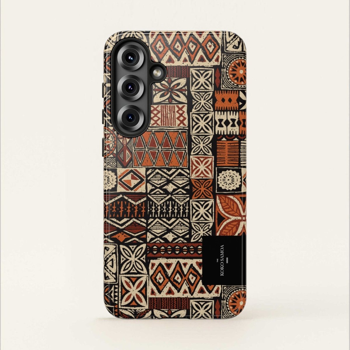 WOYC Tough Phone Case Elei design for AU/NZ/USA, durable protective cover with vibrant Koko Samoa artwork.
