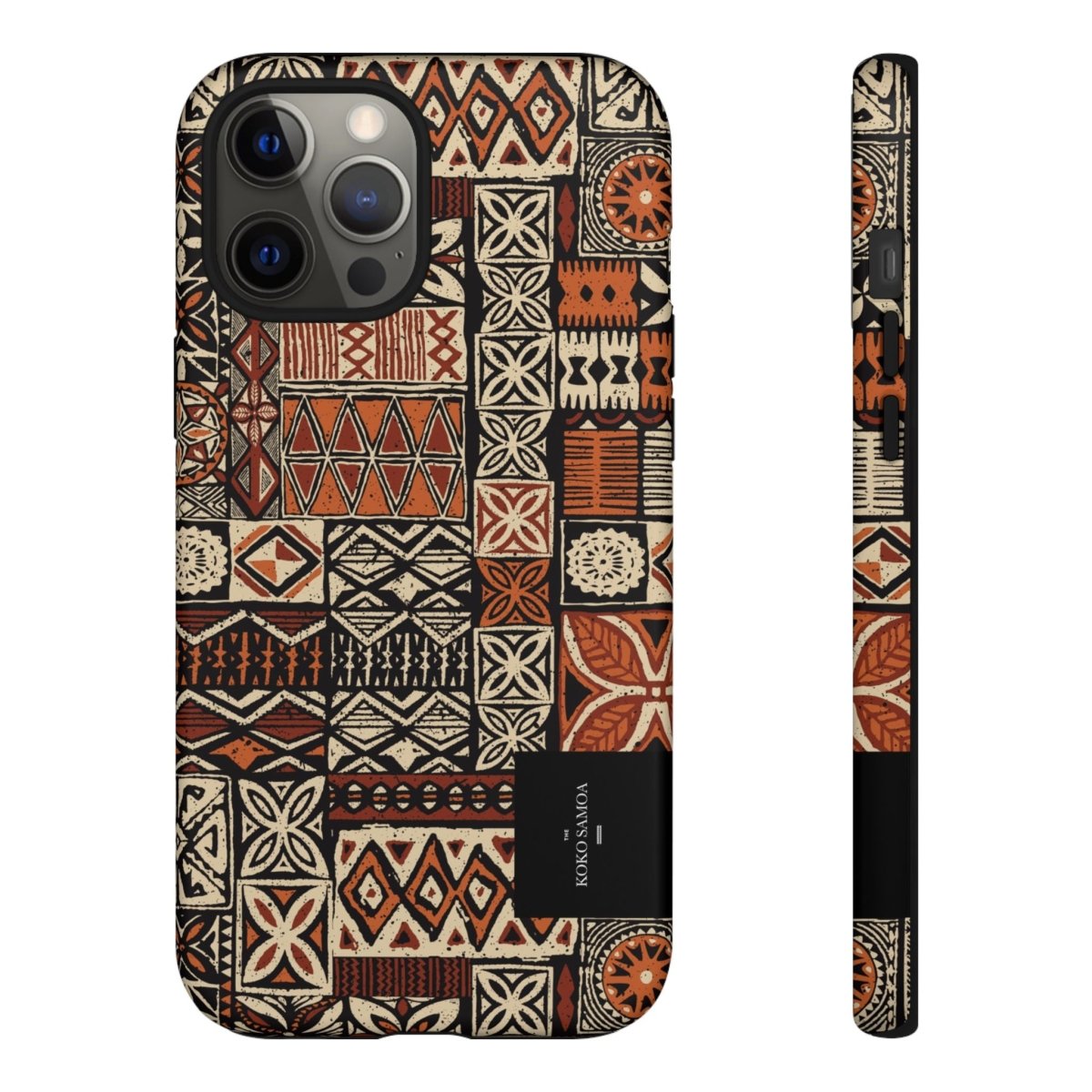 Tough Phone Case Elei design for AU/NZ/USA, featuring vibrant Koko Samoa pattern on durable protective case.