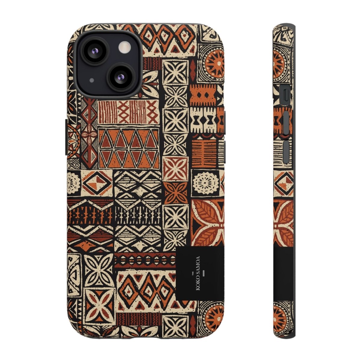 Tough Phone Case Elei design for AU/NZ/USA, featuring vibrant Koko Samoa pattern on durable protective cover.