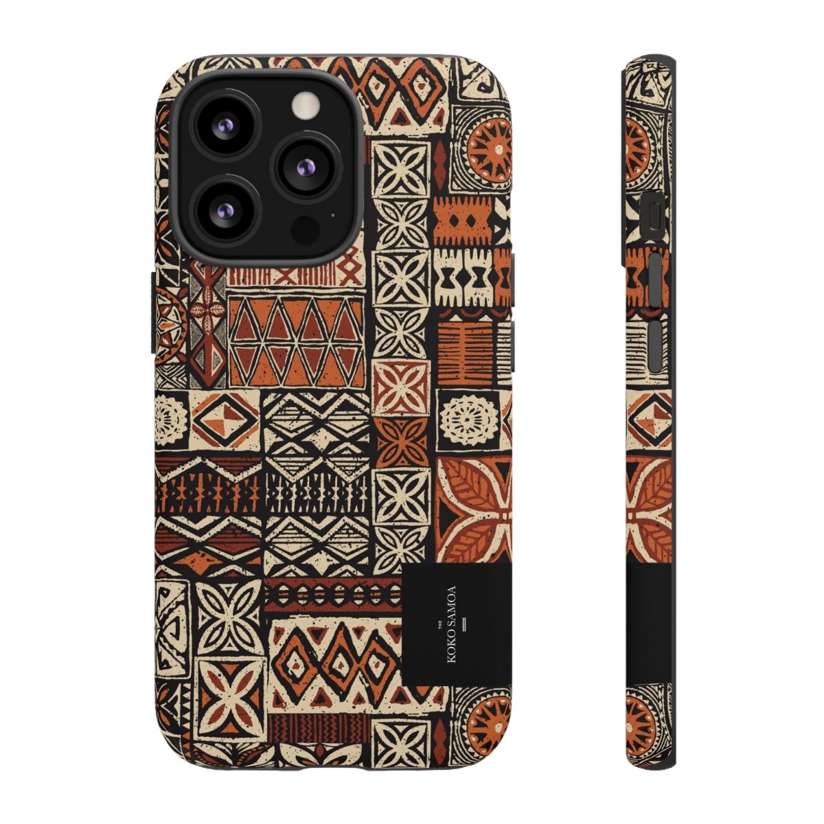 Tough Phone Case Elei design, durable protective cover for smartphones with vibrant Koko Samoa artwork.