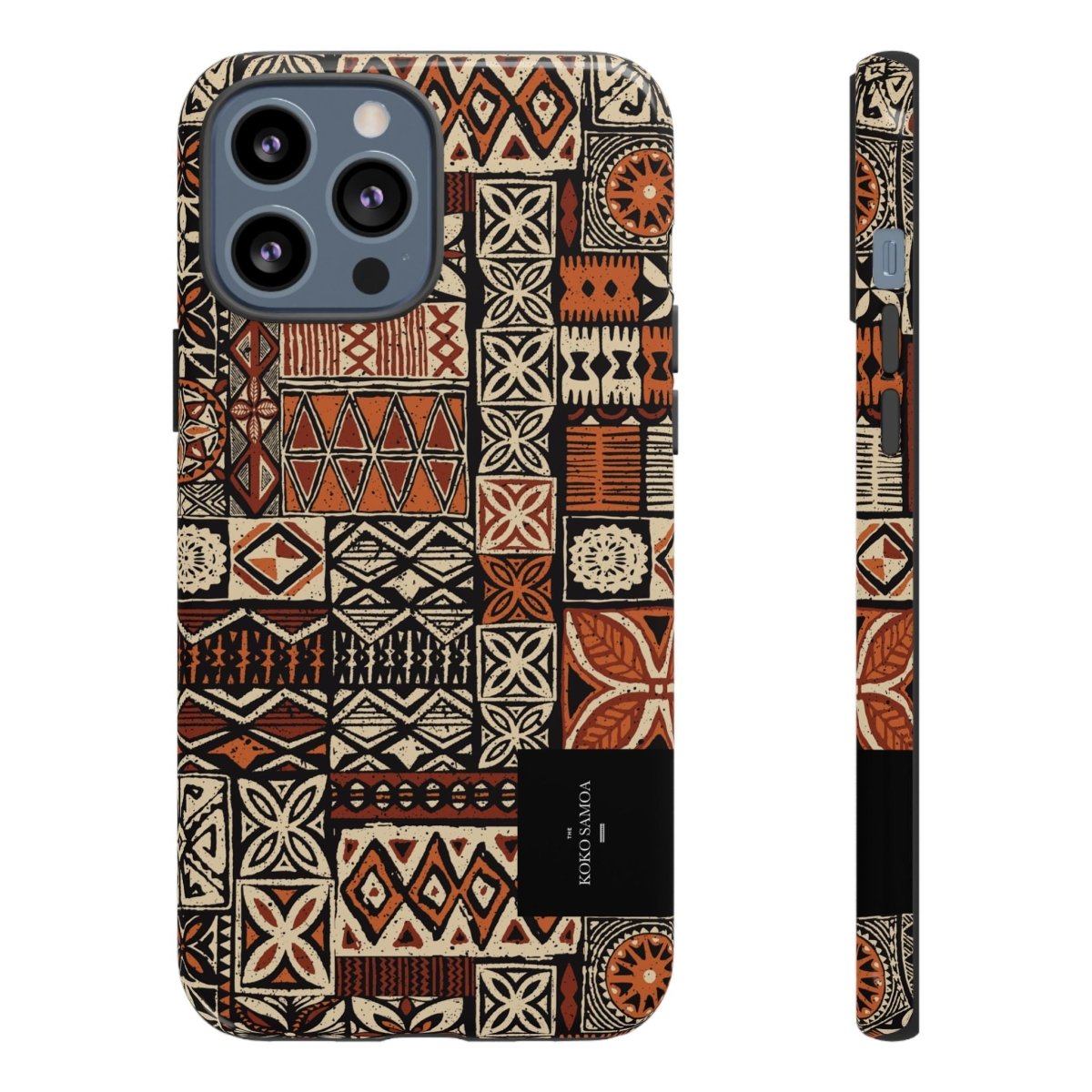 Tough Phone Case Elei design for AU/NZ/USA with vibrant Koko Samoa pattern, protective and durable for smartphones.