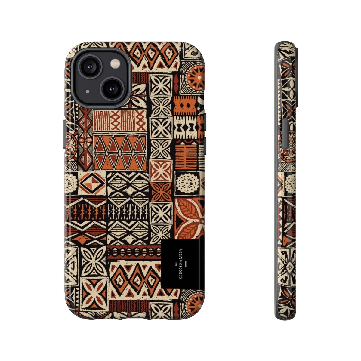 Tough Phone Case Elei design with vibrant Samoan motifs, durable protective cover for smartphones.
