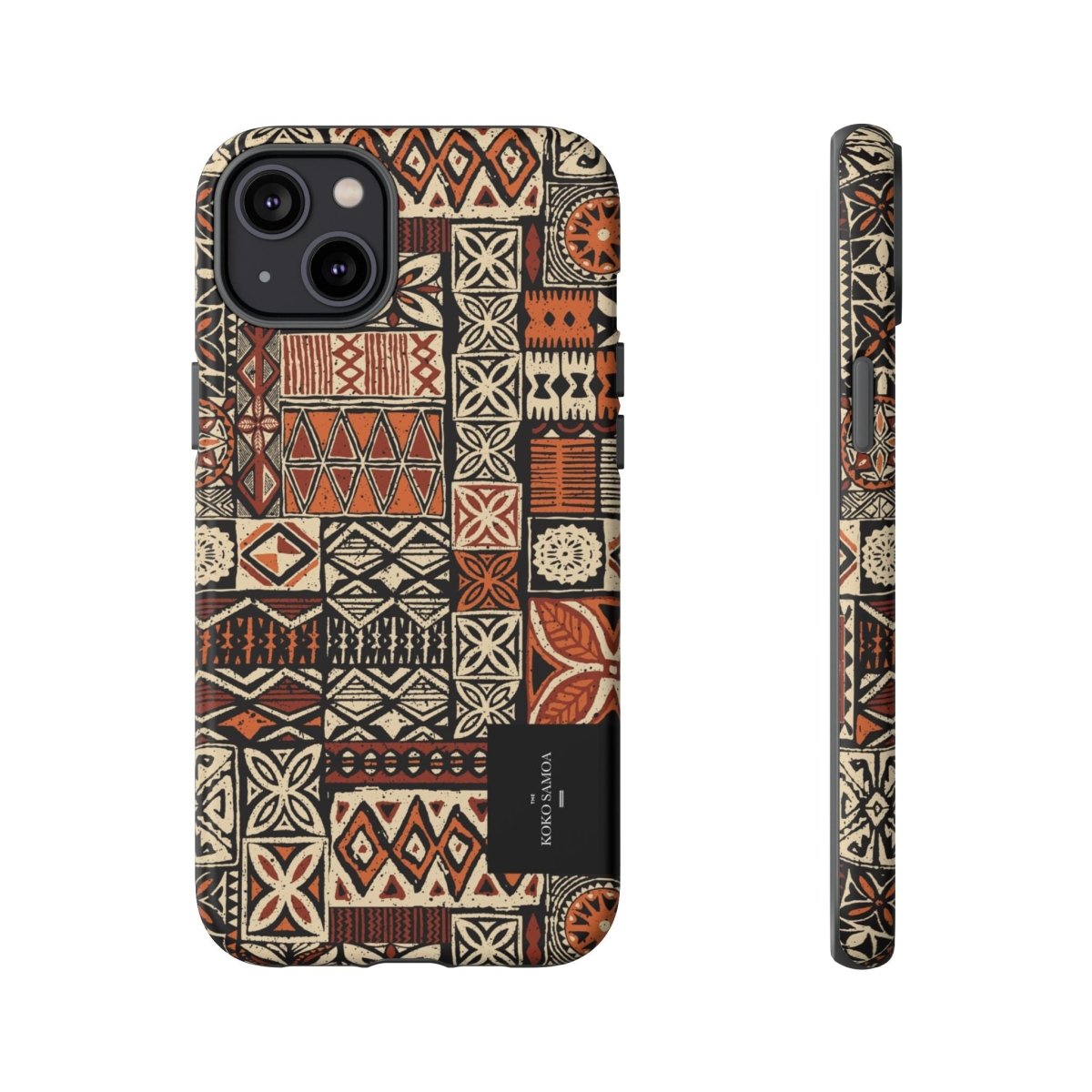 Tough Phone Case Elei design for AU/NZ/USA, durable protective cover with vibrant Koko Samoa pattern.