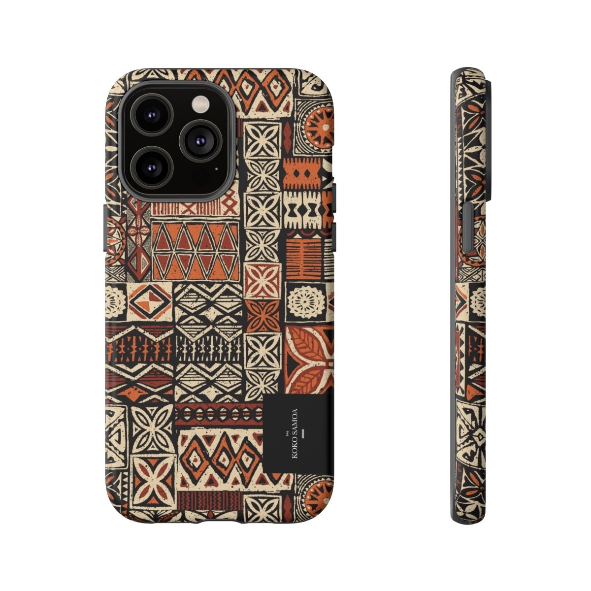 Tough Phone Case Elei design for AU/NZ/USA, durable protective cover with vibrant Koko Samoa pattern.