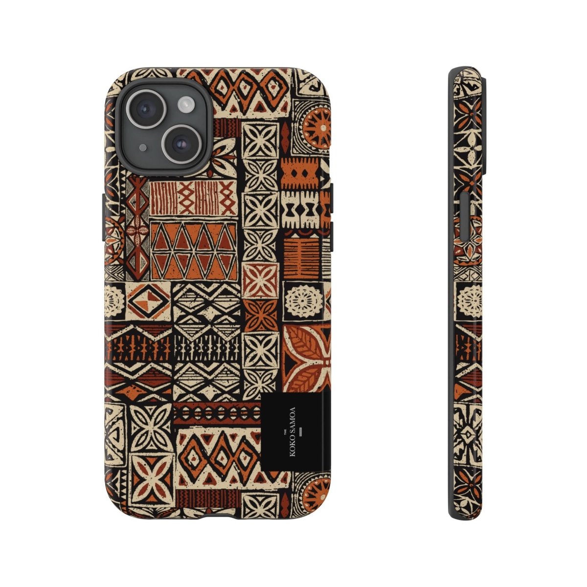 Tough Phone Case Elei design for AU/NZ/USA, featuring vibrant Samoa-inspired artwork on durable protective case.