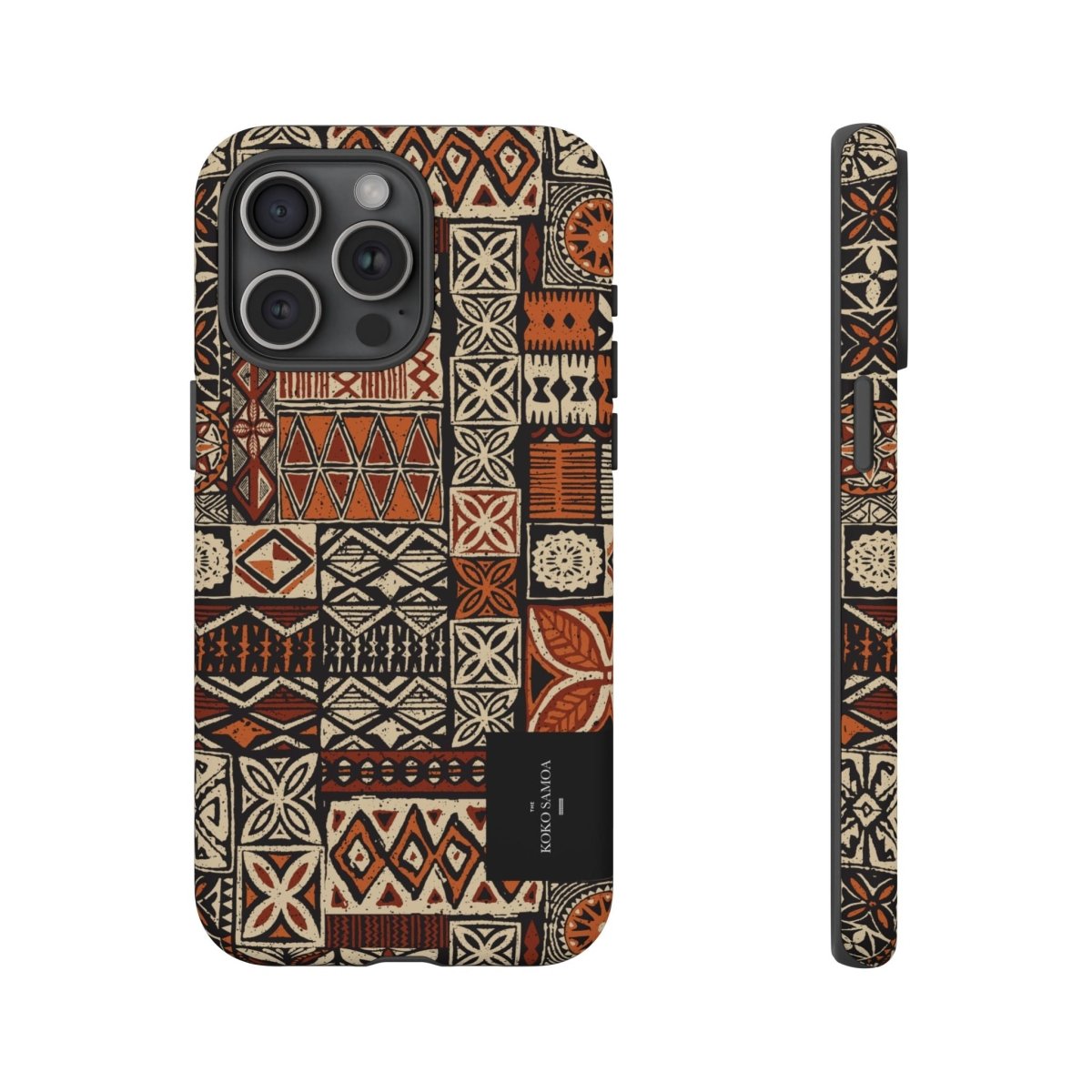 Tough Phone Case Elei with Samoa Koko Samoa design, durable protection for iPhone and Android devices.