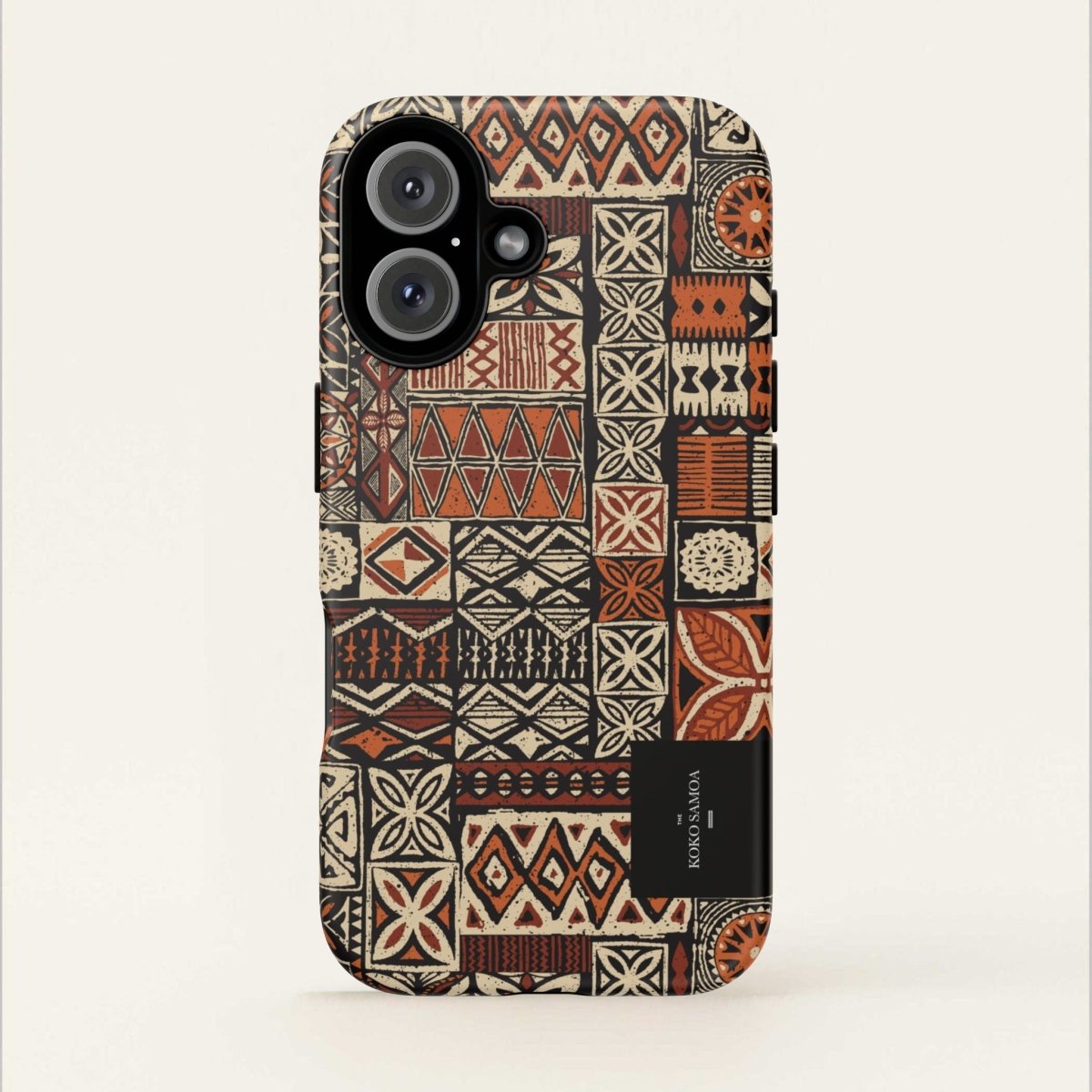 Durable Elei tough phone case for AU/NZ/USA, featuring a vibrant Koko Samoa design on a protective phone cover.