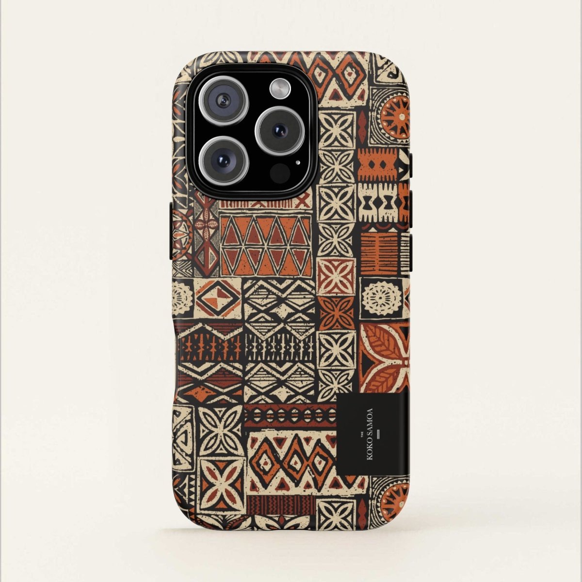 Tough Phone Case Elei for AU/NZ/USA, featuring vibrant Koko Samoa design on durable protective case.