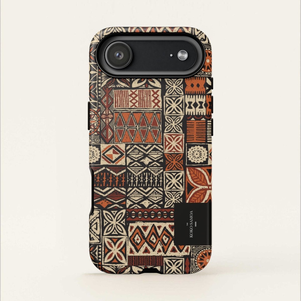 Tough Phone Case Elei for AU, NZ, USA, featuring vibrant Koko Samoa design on durable protective cover.